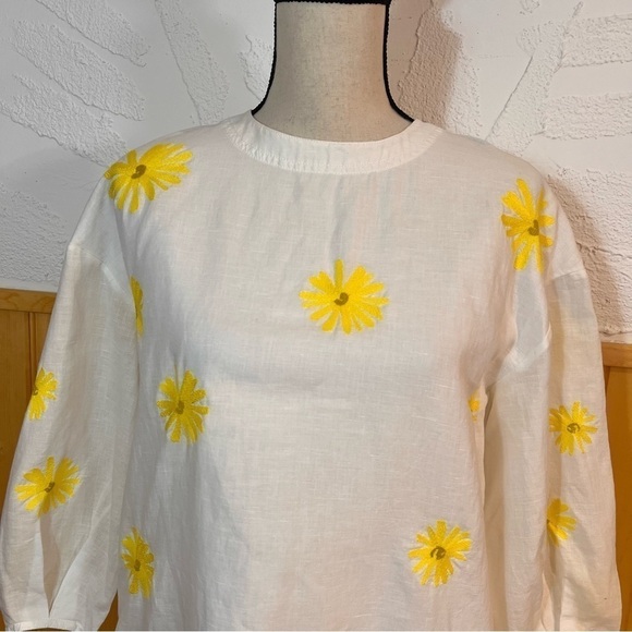 NWT SOMETHING NAVY Revolve Embroidered 3/4 Sleeve Open Back Mini Dress Sz-S - Picture 3 of 10